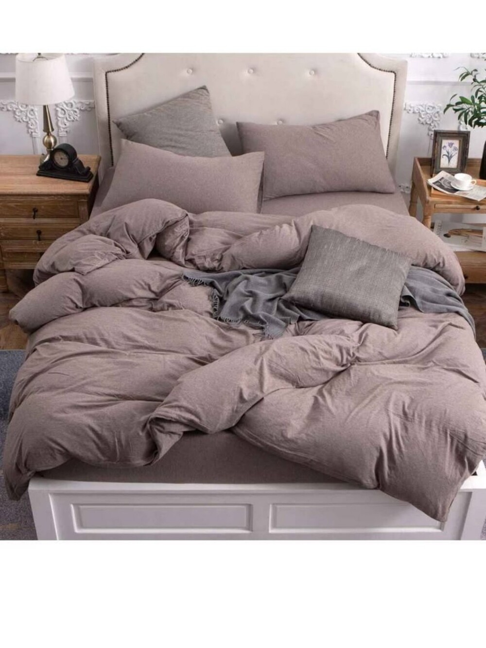 PURE ERA Jersey Knit Duvet Cover Set 100% T-Shirt Cotton Super Soft Comfy 3pc